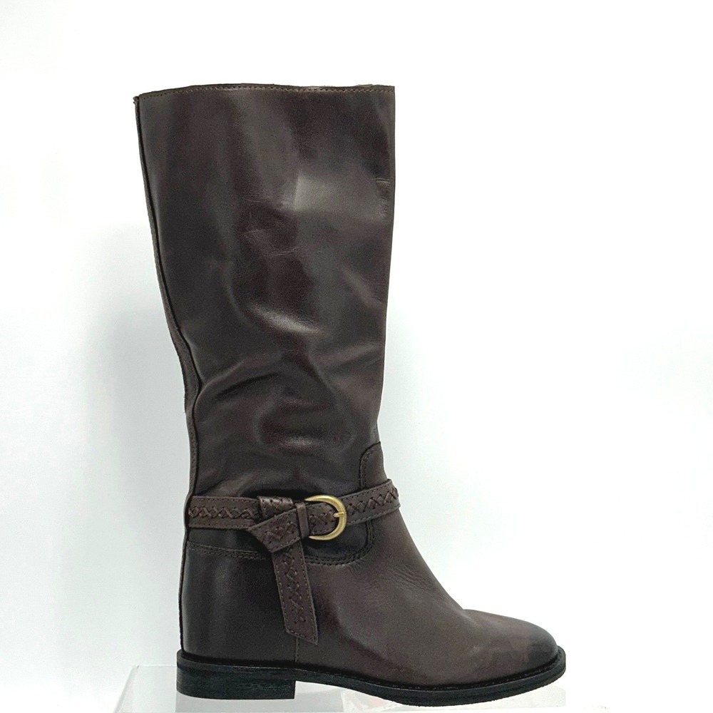 Lucky Brand Size 6.5 Brown Leather Riding Boots NEW Maltet Braided $220 - Picture 8 of 13
